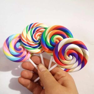 cara membuat permen lolipop pelangi