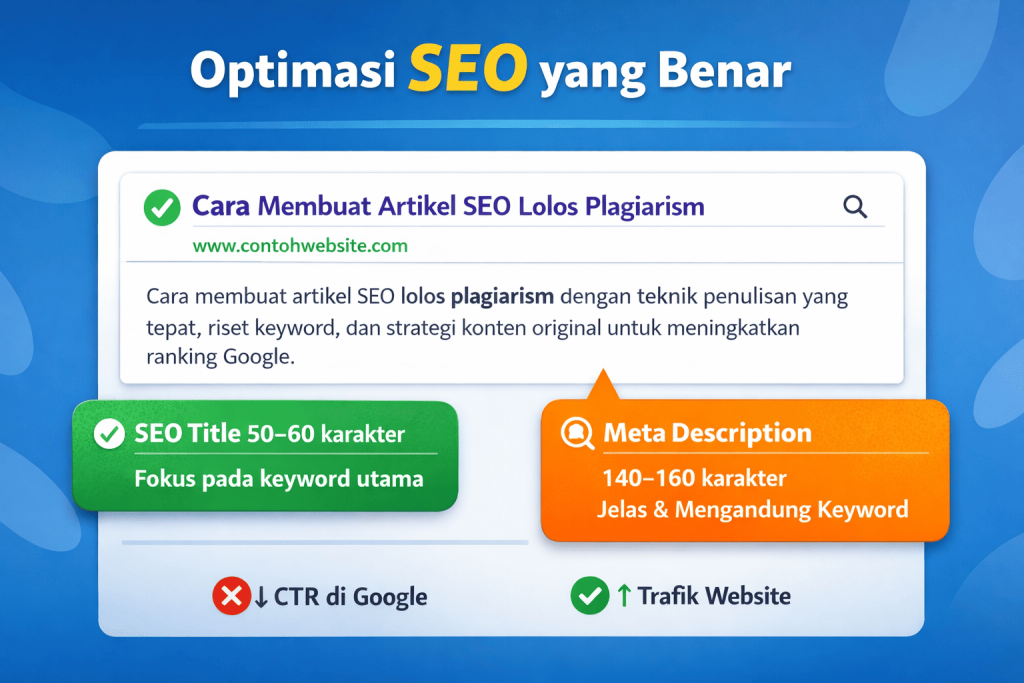 Cara Membuat Artikel SEO Lolos Plagiarism