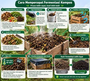 cara mempercepat fermentasi kompos
