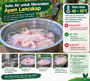 suhu air untuk merendam ayam